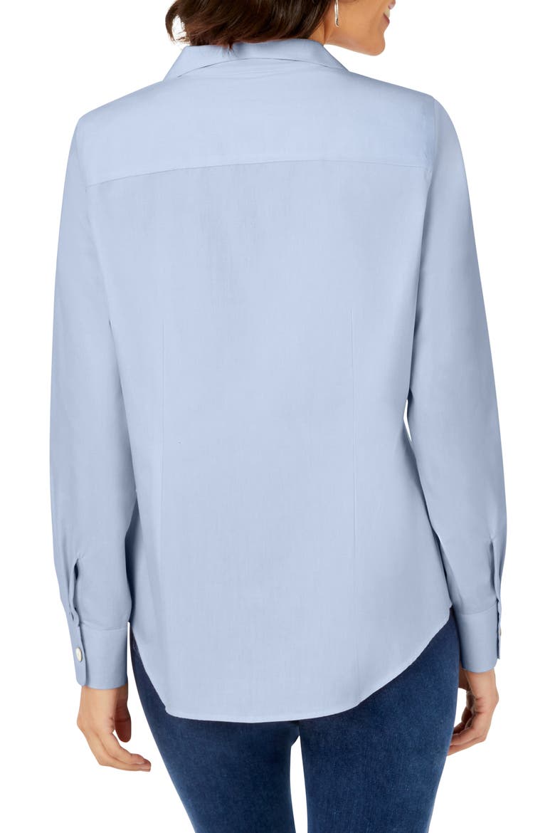 Non-Iron Notched Collar Button-Up Shirt, Alternate, color, BLUE WAVE