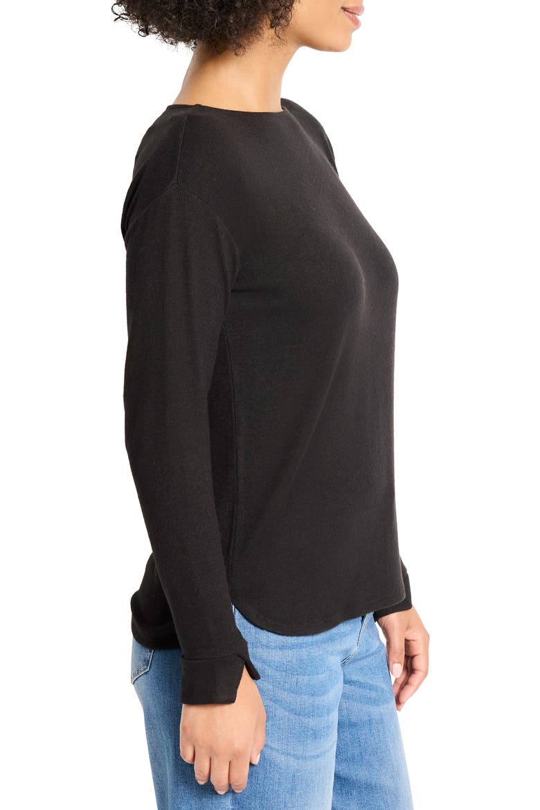 Everyday Easy Cozy Knit Top, Alternate, color, BLACK ONYX
