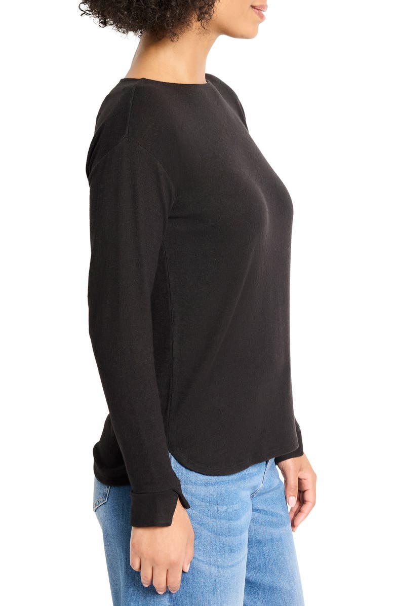 NZT by NIC+ZOE Everyday Easy Cozy Knit Top, Alternate, color, Black Onyx