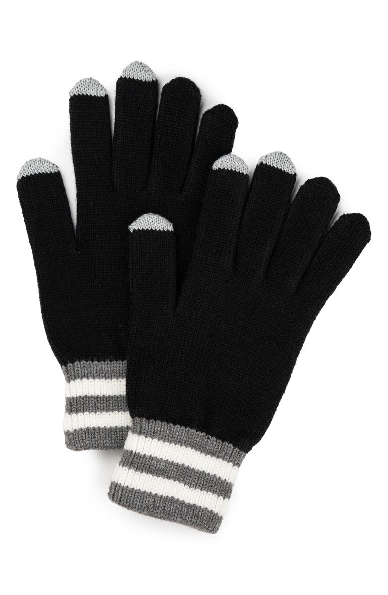 verloop Sport Cuff Touchscreen Gloves, Alternate, color, Black