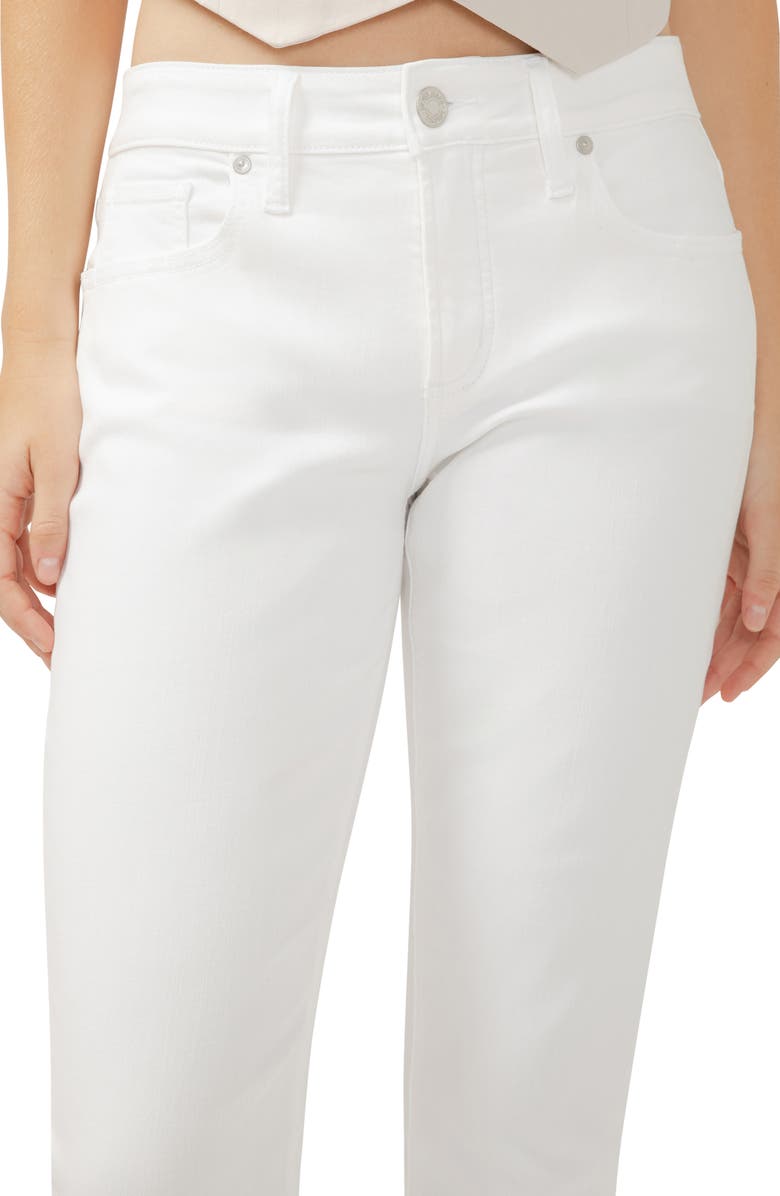 Silver Jeans Co. Curvy Mid Rise Boyfriend Jeans, Alternate, color, White