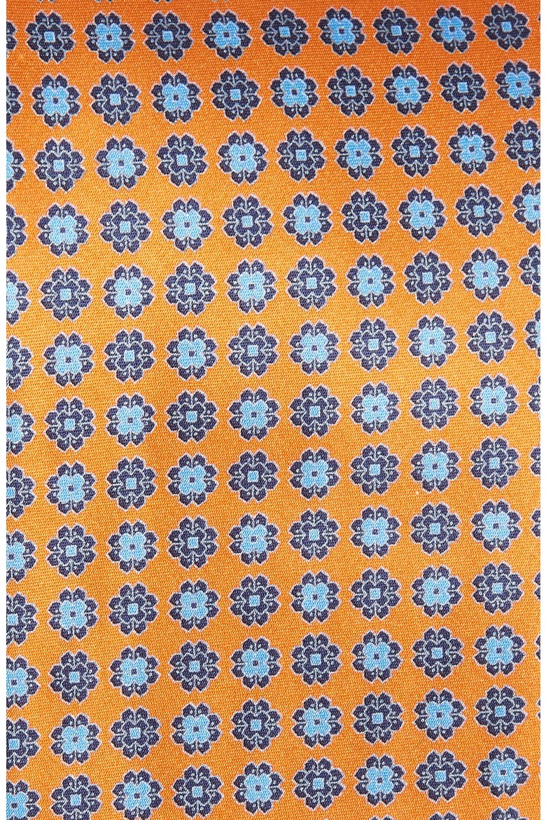 Ermenegildo Zegna Medallion Silk Tie, Alternate, color, ORANGE