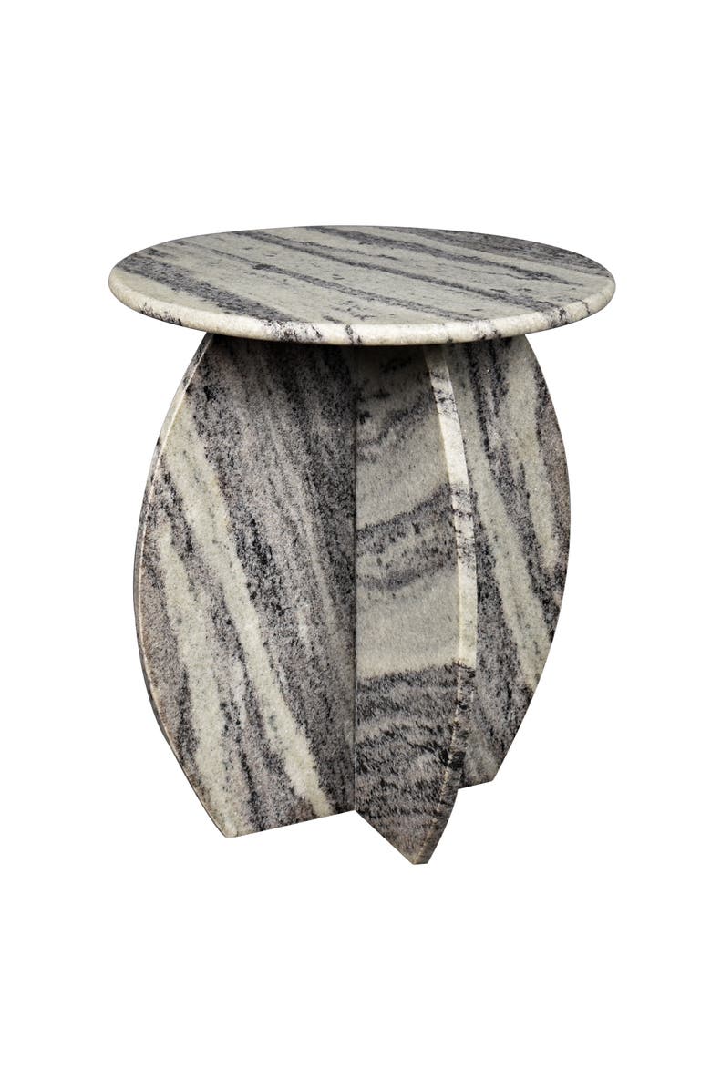 JONATHAN Y Venus 17.5" Contemporary Natural Marble Handmade X-Shaped End Table, Main, color, Gray/Black