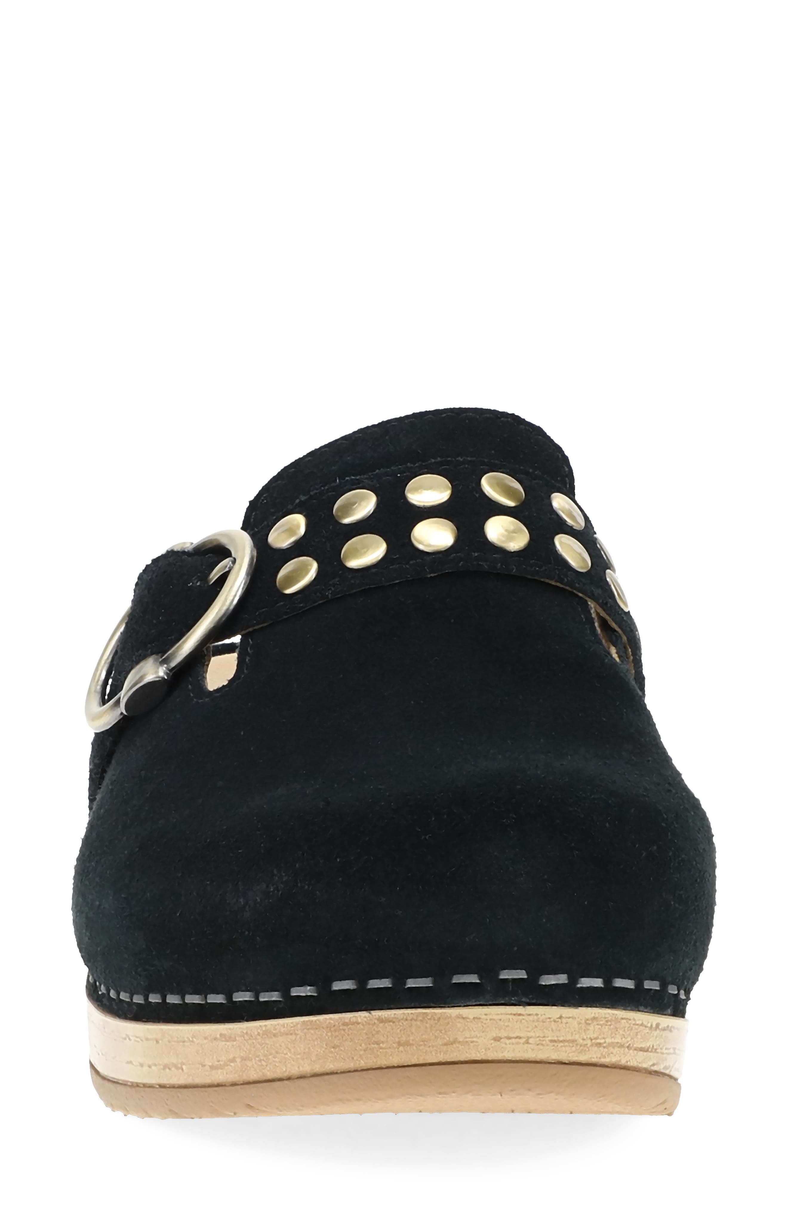 Branson Studded Platform Clog, Alternate, color, BLACK SUEDE
