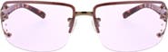 BCBG 66mm Y2K Rimless Rectangle Sunglasses