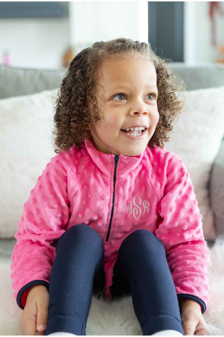 Dimple Fleece Legging Set, Alternate, color, Pink & Navy