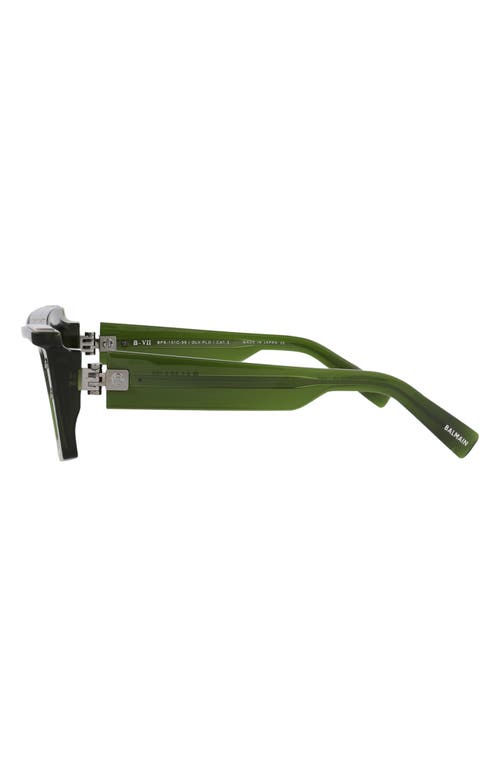 Balmain 55mm Square Brow Frame Sunglasses In Multi