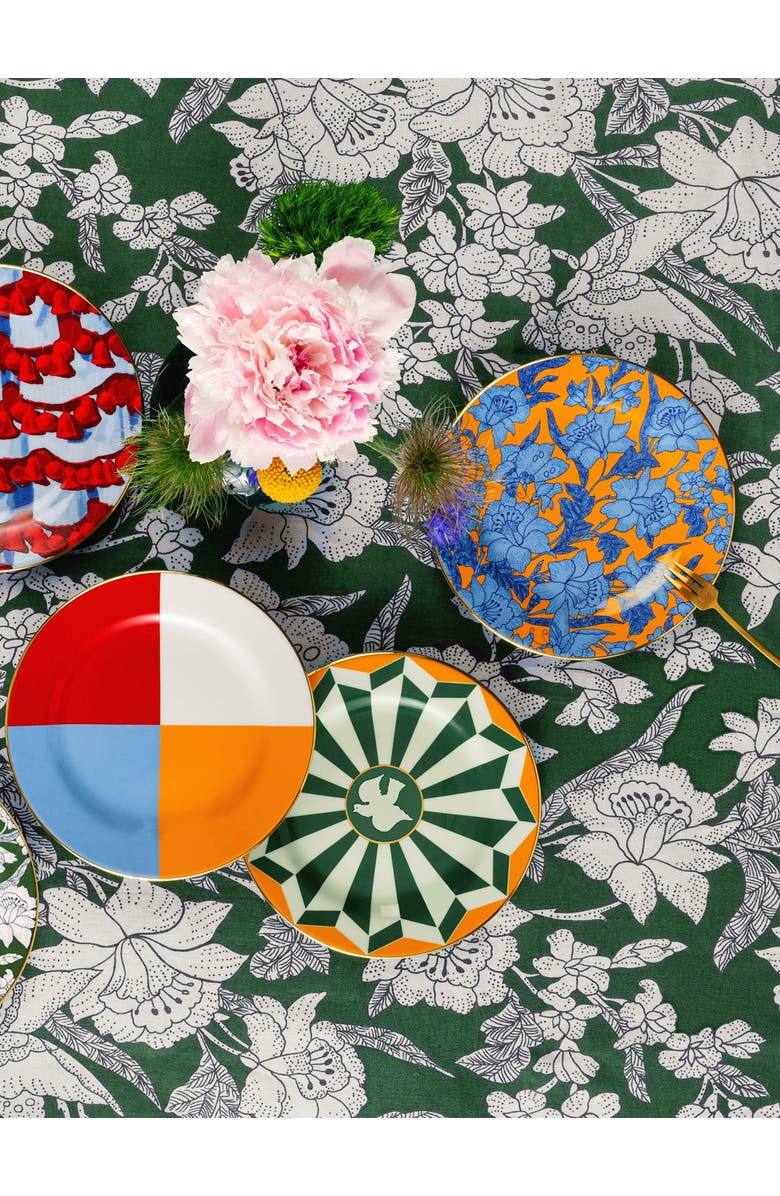 La DoubleJ Dessert Plates Set Of 2 Roman Dove Bosco Dark Green, Alternate, color, Roman Dove Bosco Dark Green