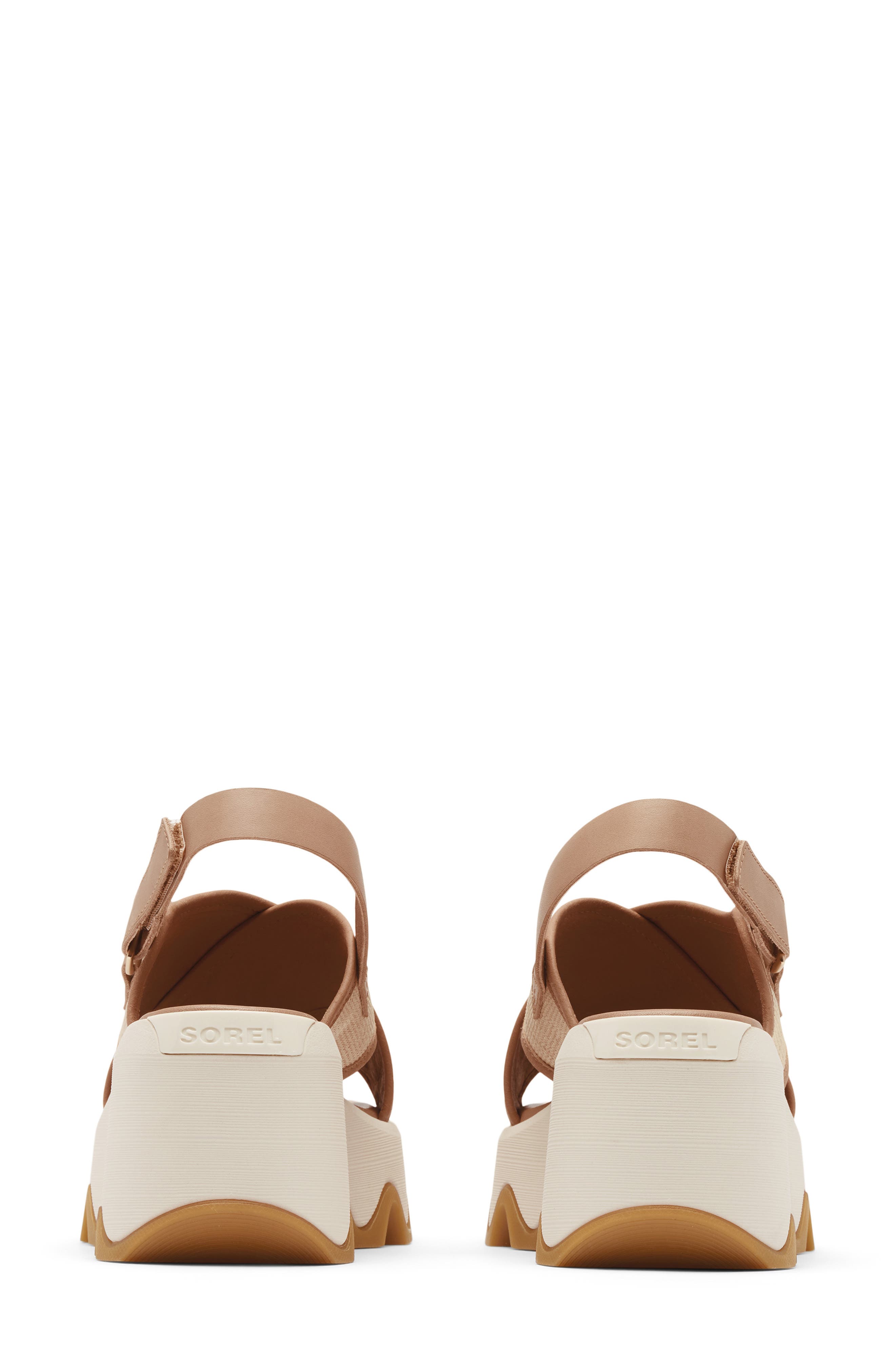 SOREL Kinetic<sup>™</sup> Aura Slingback Platform Sandal, Alternate, color, Honest Beige/ Gum 16