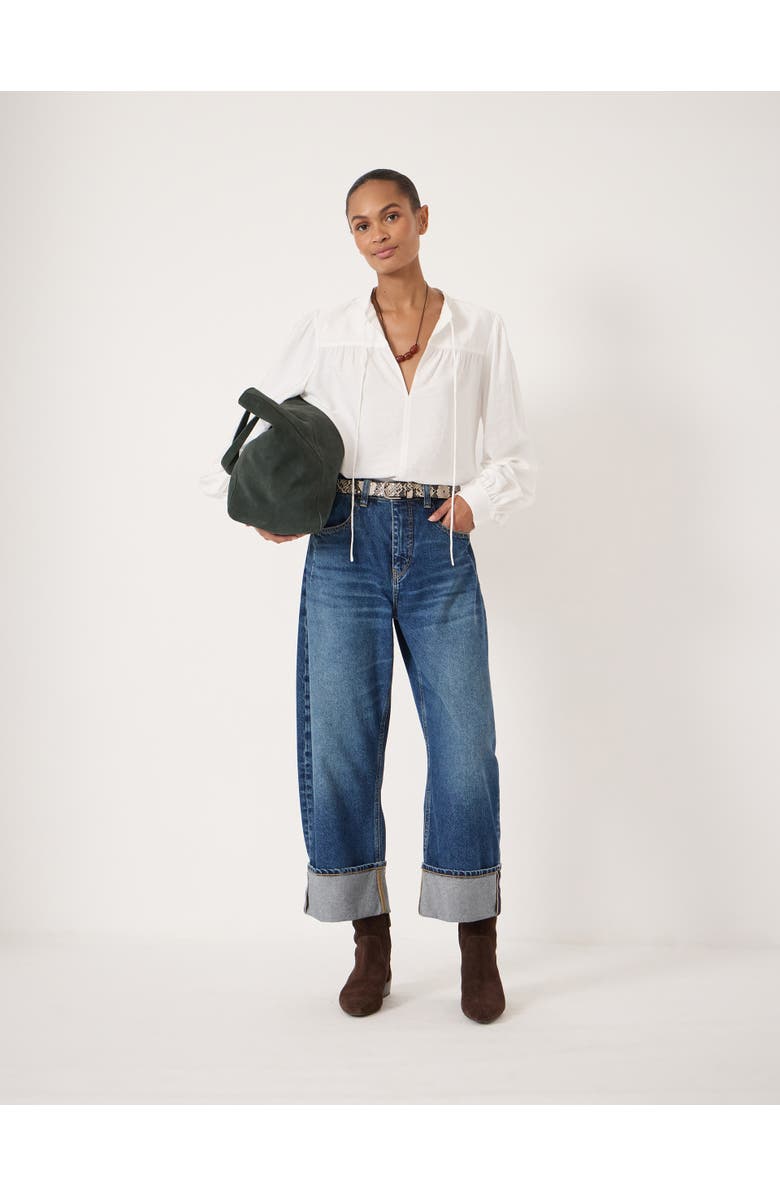 Hush Harlow Tie Front Detail Blouse, Alternate, color, Ecru White