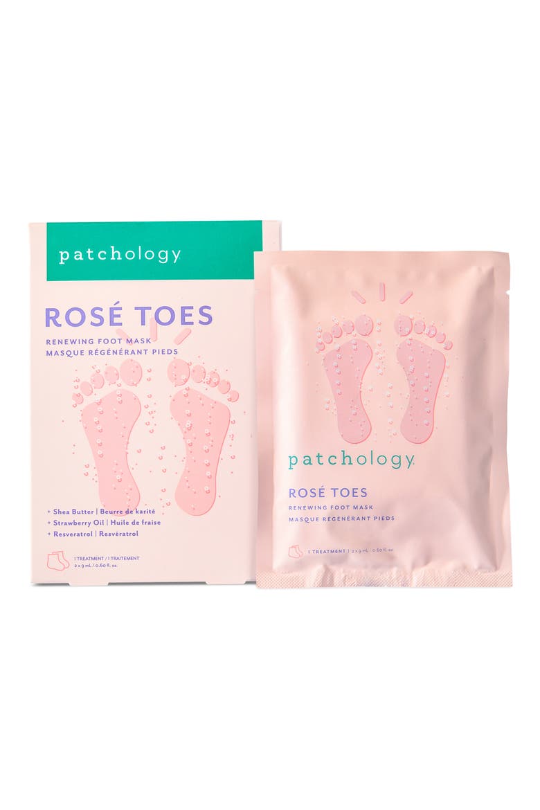 Rosé Toes Foot Mask, Alternate, color, NO COLOR