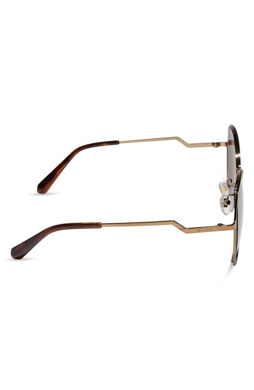 Diff Donna Iii 53mm Square Sunglasses In Brown Gold Flash