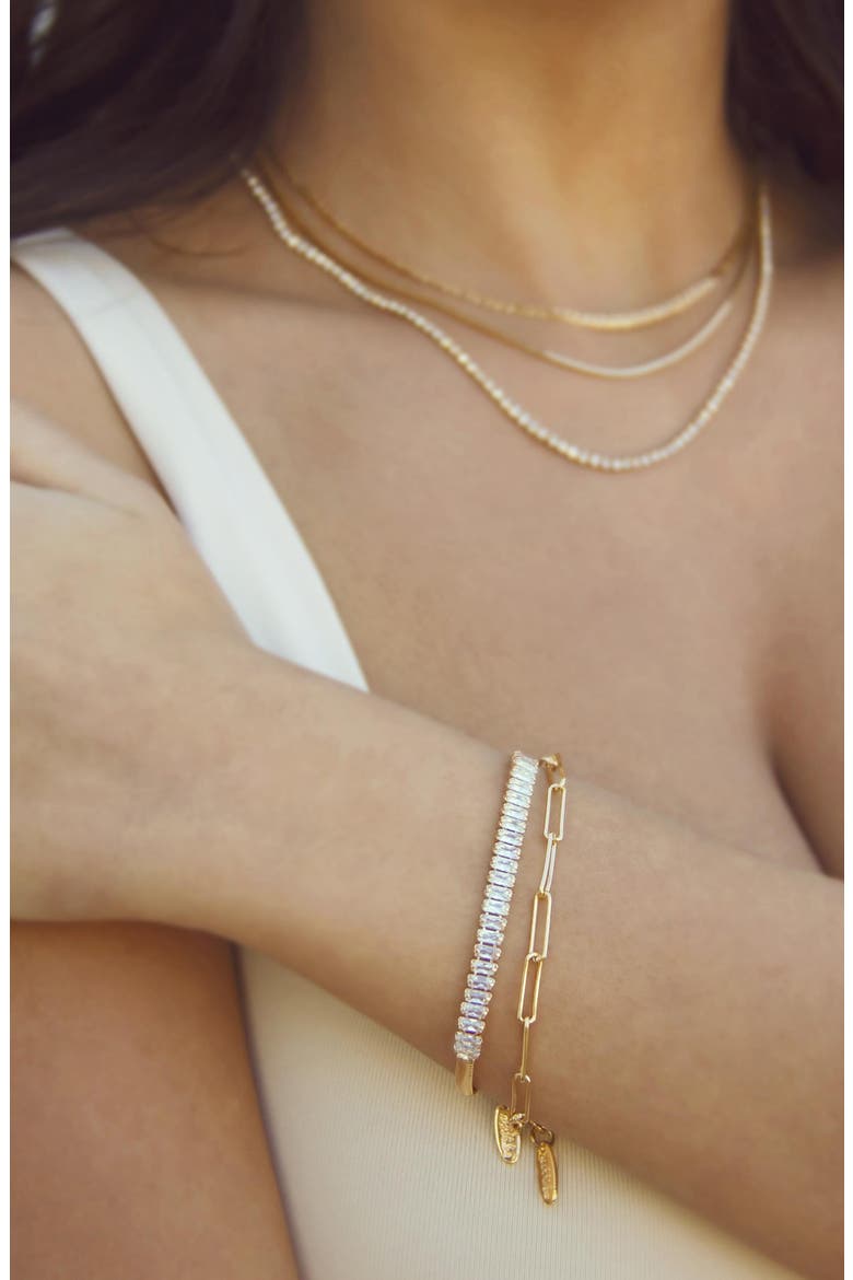Set of 2 Bracelets, Alternate, color, GOLD