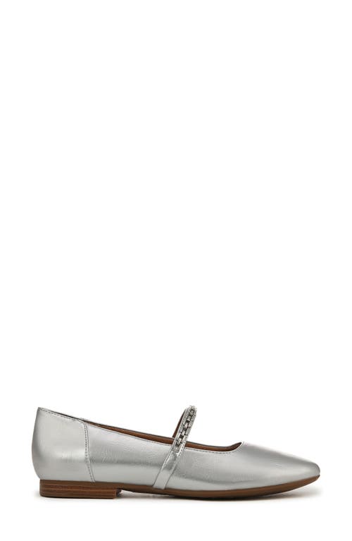 Naturalizer Maxwell-mj Mary Jane Flats In Silver Faux Leather