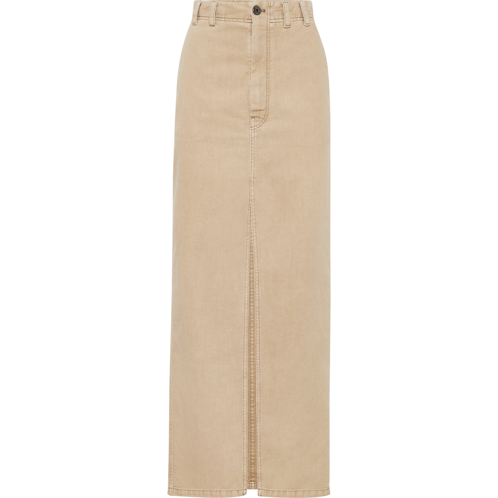 Brunello Cucinelli Monili Bead-embellished Skirt In Beige