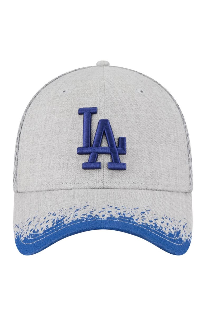 New Era Men's New Era Gray Los Angeles Dodgers Visor Paint Splatter 39THIRTY Flex Hat, Alternate, color, Gray