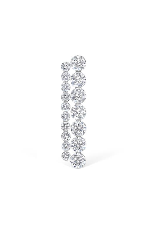 Maria Tash Diamond Apsara Single Bar Threaded Stud Earring In Metallic