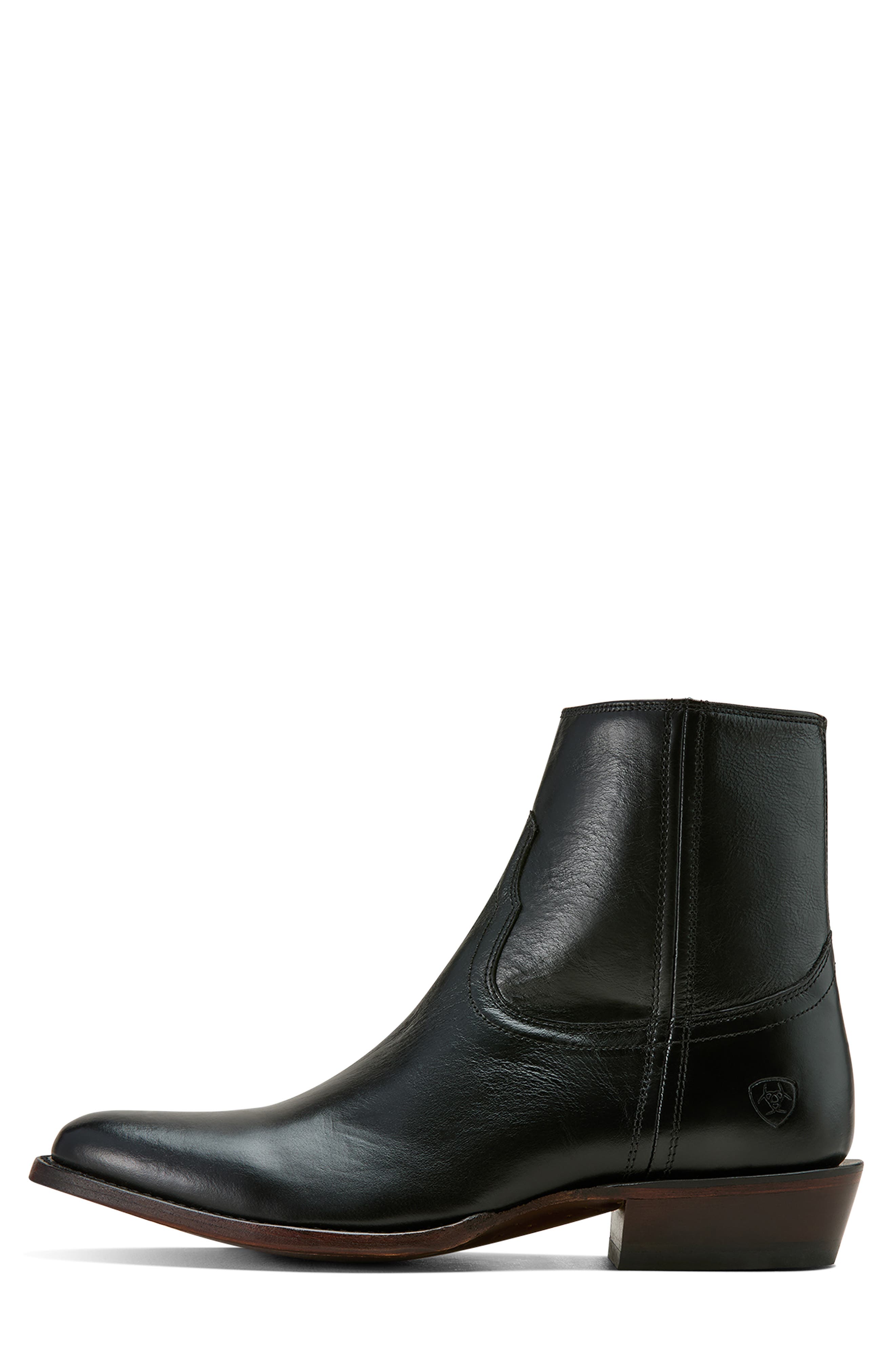 Ariat Barrett Almond Toe Boot, Alternate, color, Inkwell Black