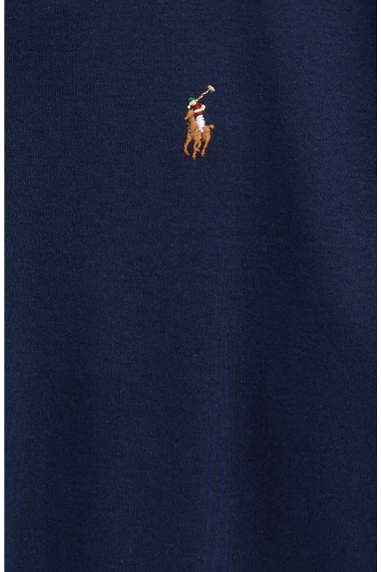 Kids' Embroidered Cotton Interlock Sweatshirt, Alternate, color, REFINED NAVY
