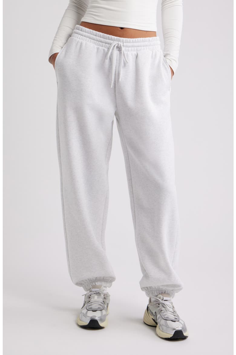 Baggy Fleece Joggers, Main, color, GREY FOG HEATHER