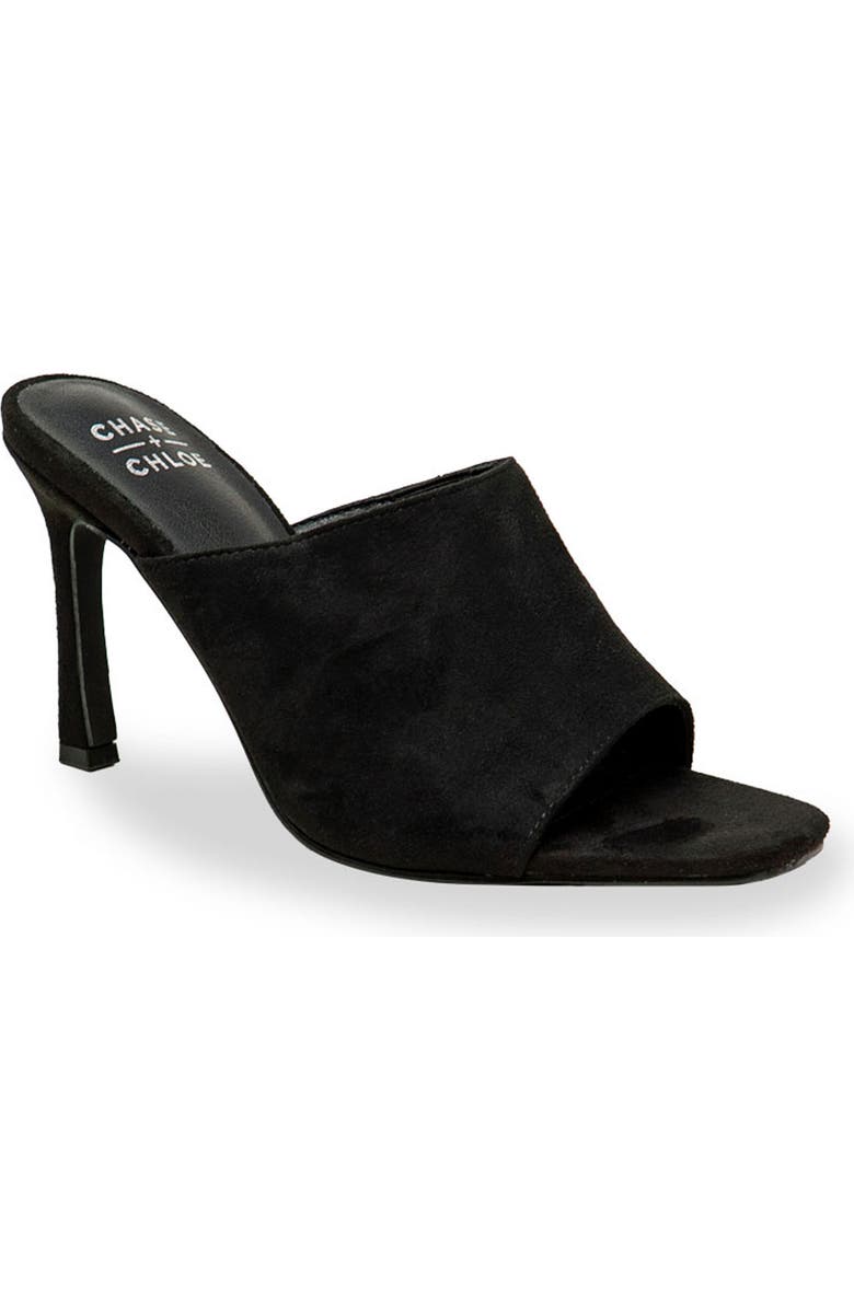 CHASE AND CHLOE Open Toe Mule, Main, color, Black