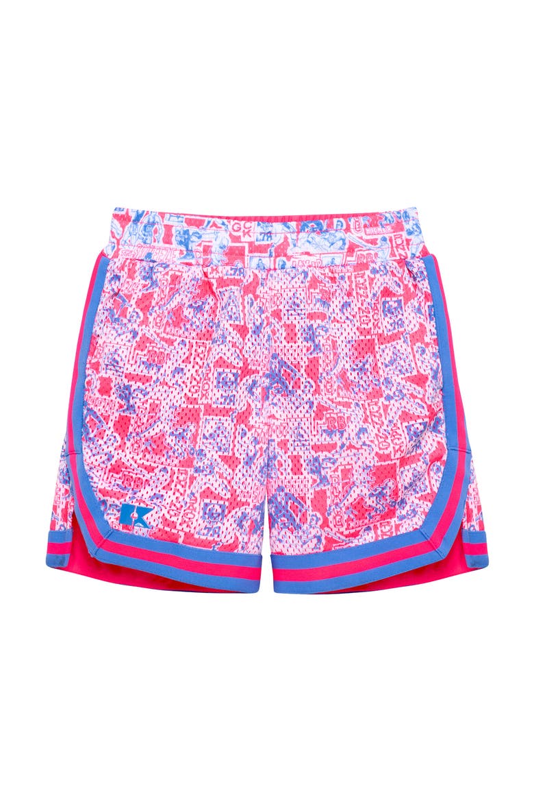Boys Retro Mesh Basketball Short, Main, color, Drippy Print