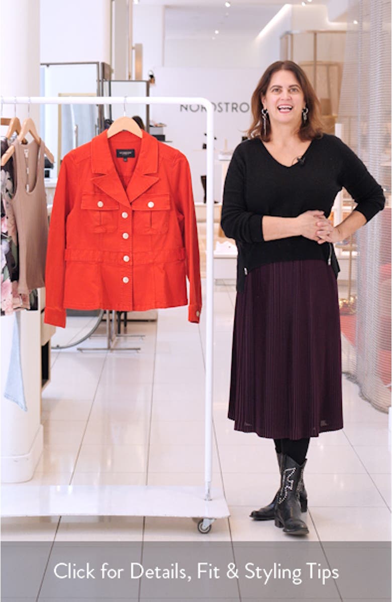 Tab Detail Peplum Jacket, sales video thumbnail