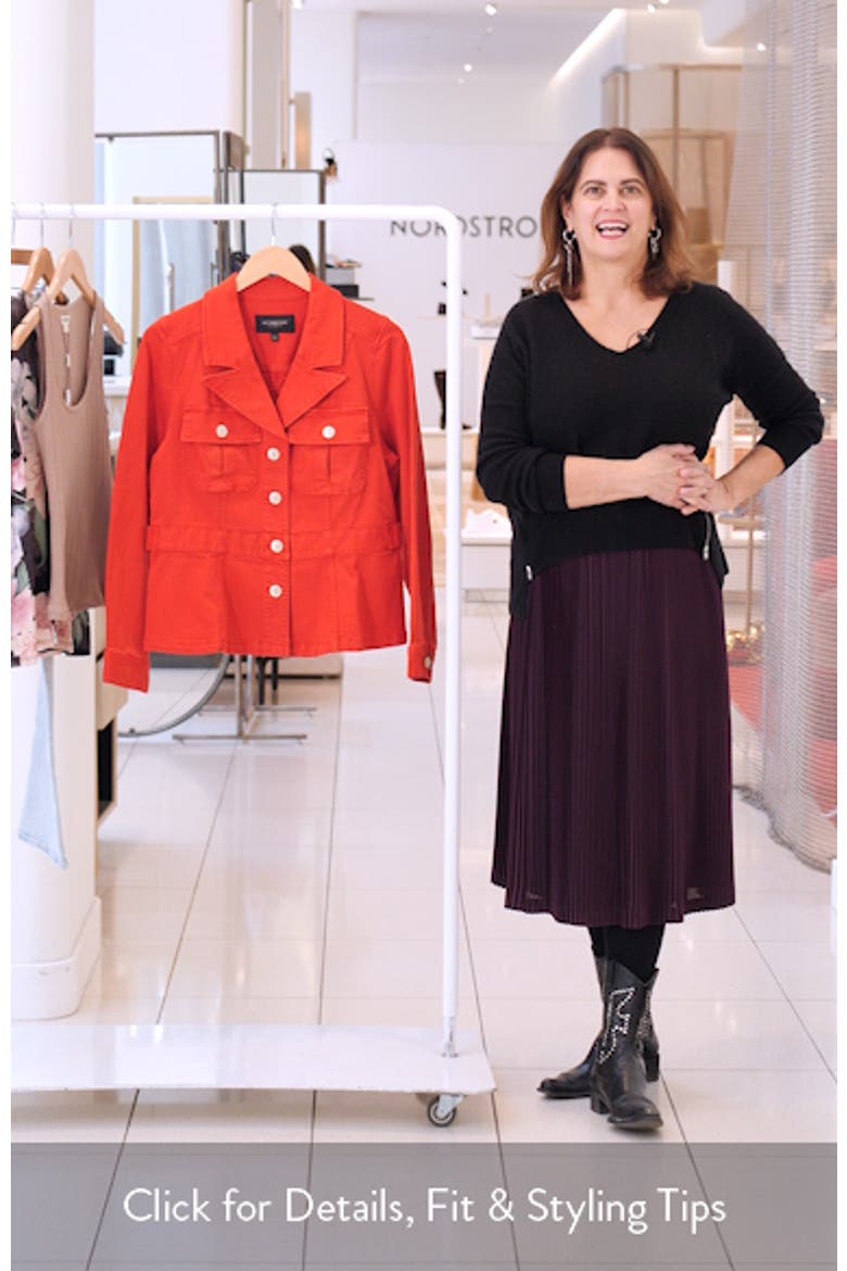 Tab Detail Peplum Jacket video