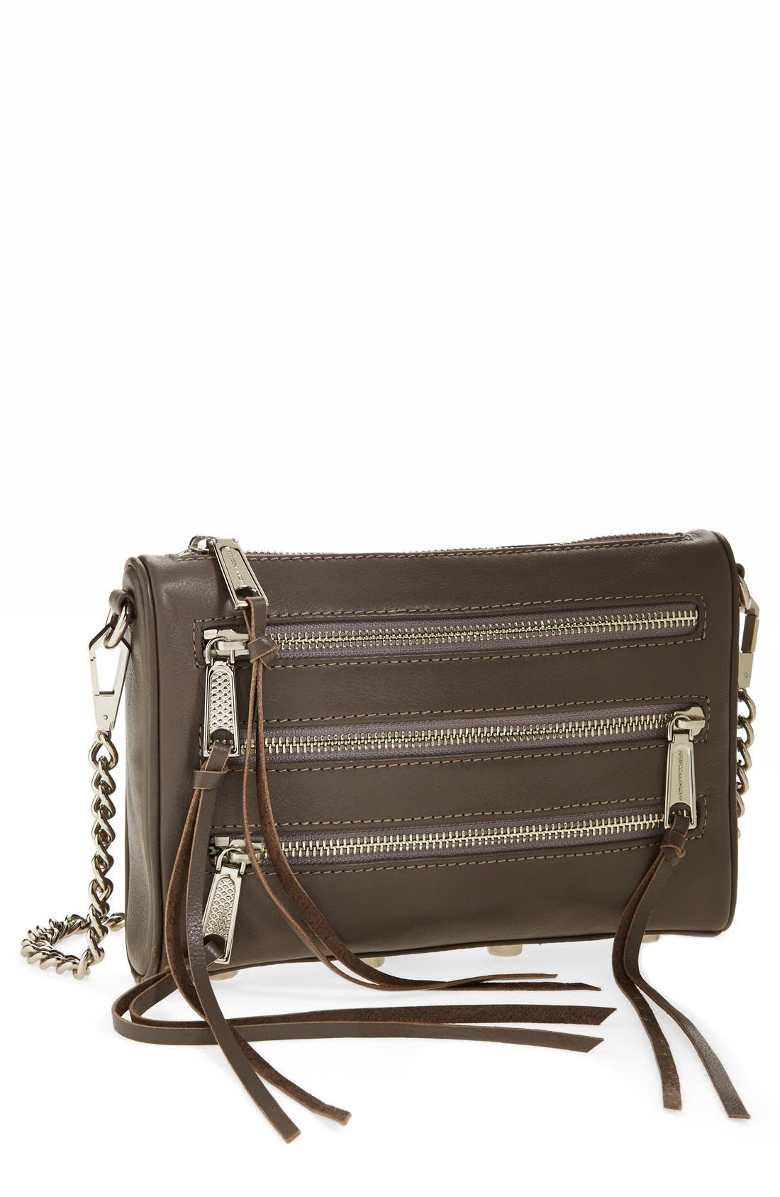 'Mini 5 Zip' Convertible Crossbody Bag, Main, color, GREY SLEET