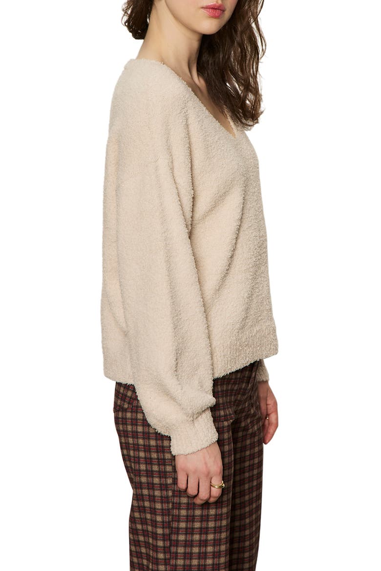 Teddy Shine Sweater, Alternate, color, LIGHT OAT BEIGE