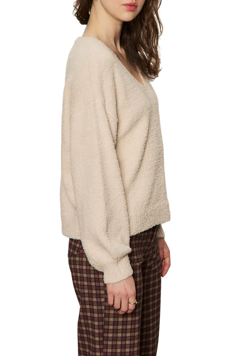 Sanctuary Teddy Shine Sweater, Alternate, color, Light Oat Beige