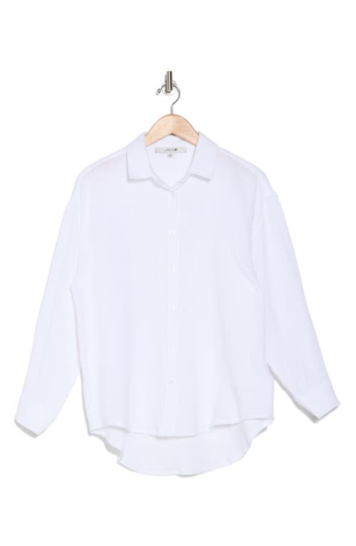 Joe's Gauze Boyfriend Button-up Shirt In White