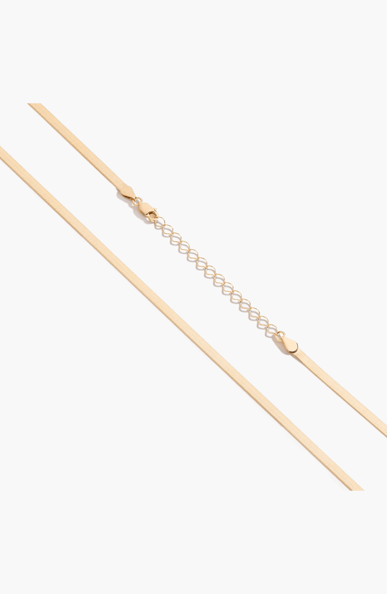 Aurate New York Herringbone Chain Necklace, Alternate, color, Yellow Gold Vermeil