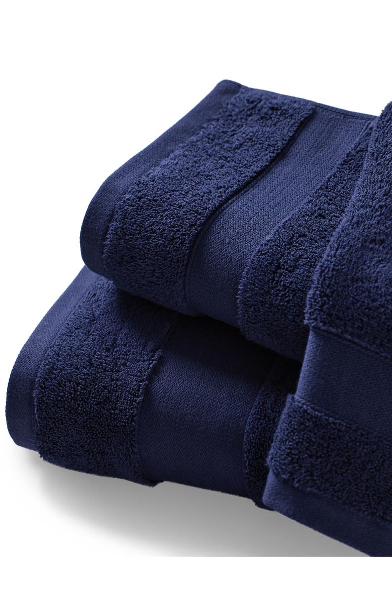 Lauren Ralph Lauren Watson Cotton Terry Cloth Bath Towel, Alternate, color, Navy