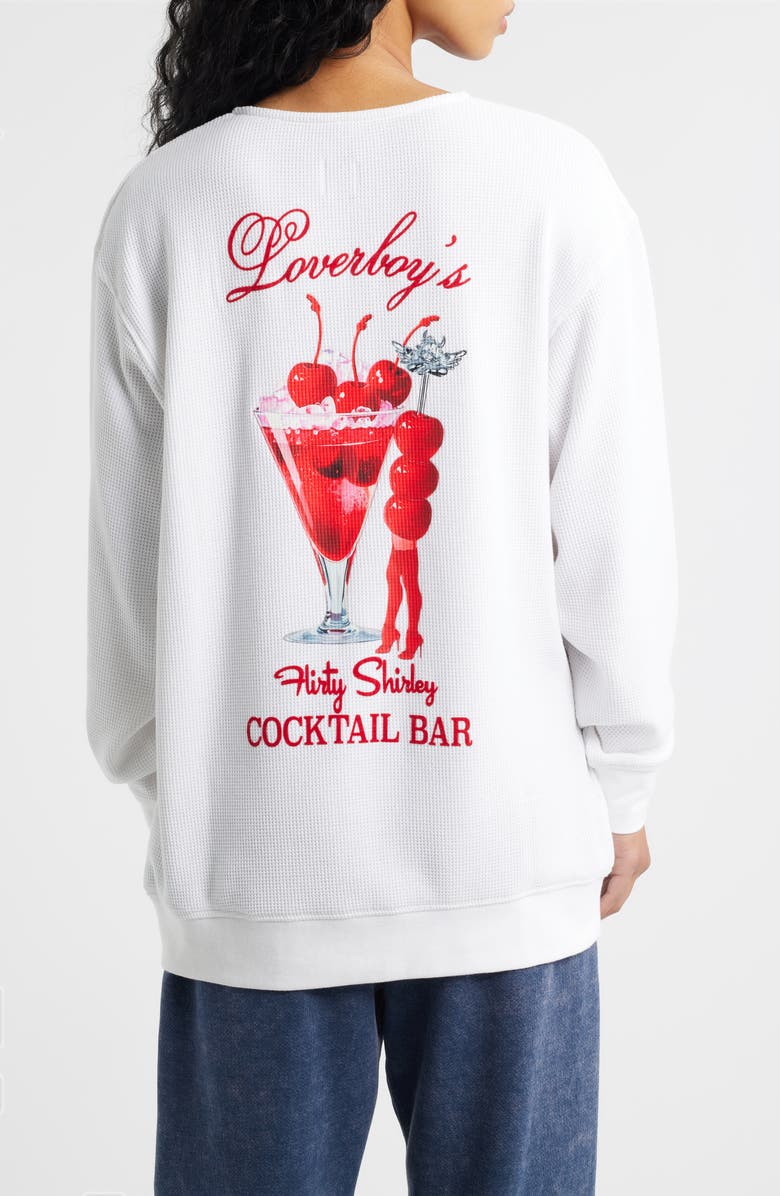 BOYS LIE Loverboy Graphic Waffle Henley, Alternate, color, White