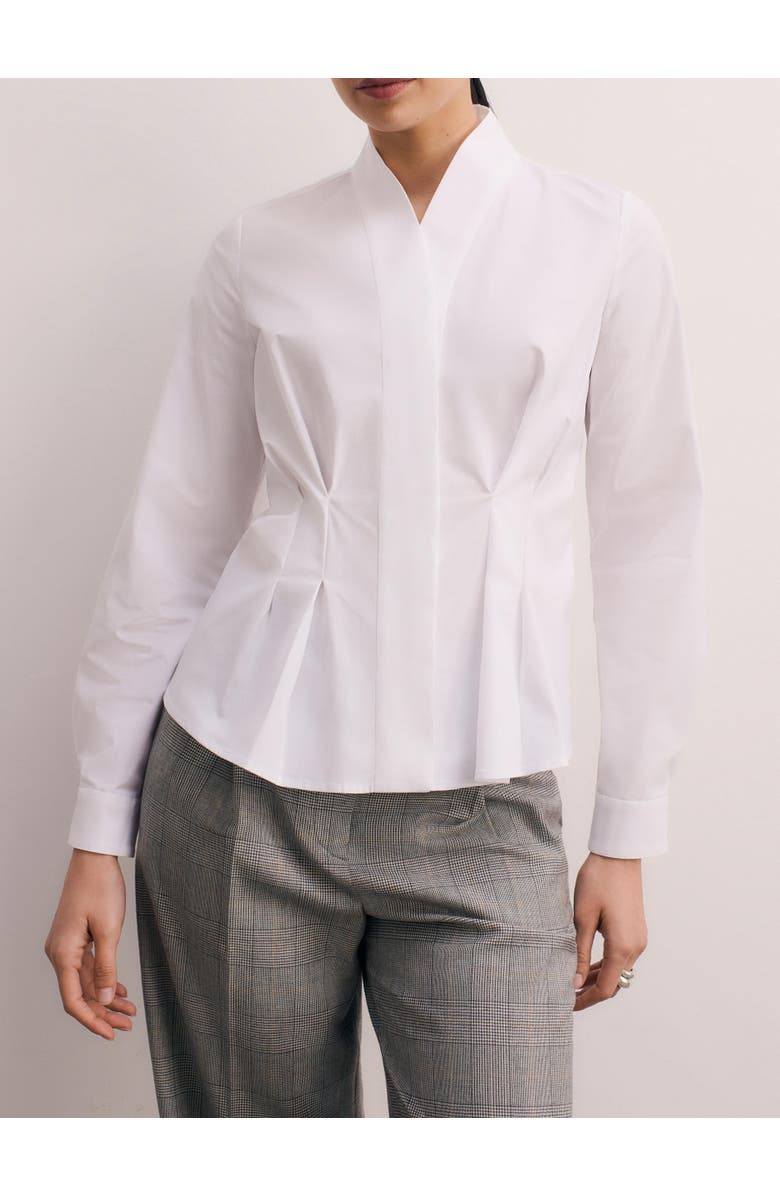 The Fold Avio Cotton Blouse, Alternate, color, White