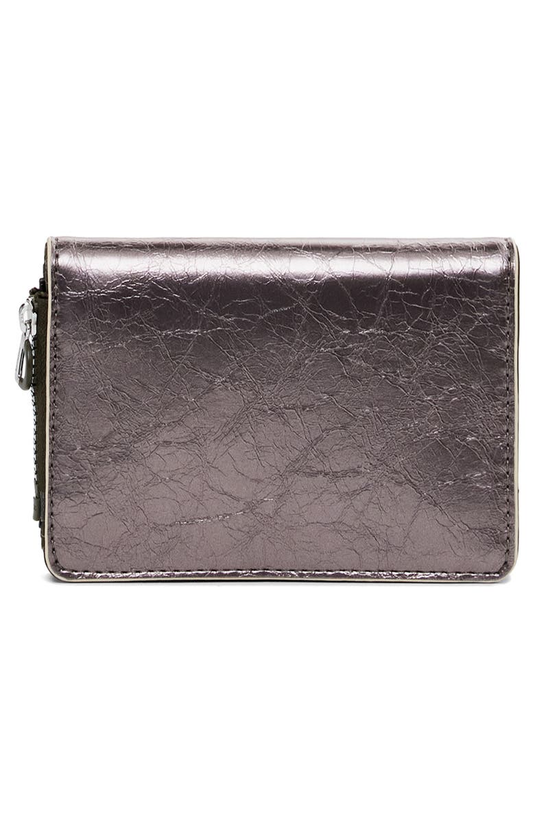 Desigual Medium Faux Leather Wallet, Alternate, color, Silver