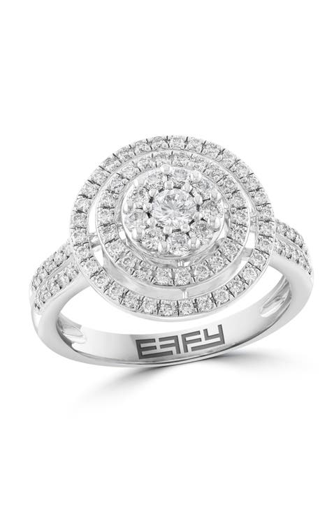 Sterling Silver Halo of Forever Diamond Ring