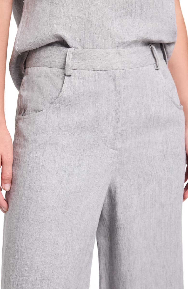 TWP Dillon Wide Leg Pants, Alternate, color, Light Heather Grey