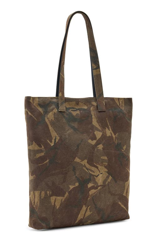 Shop Allsaints Yuto Deadstock Canvas Tote Bag In Camo Green