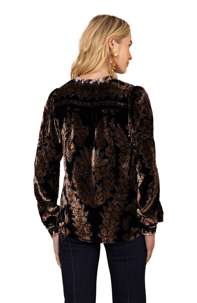 Hale Bob Kailey Velvet Top, Alternate, color, Black
