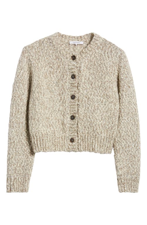 Frame Marl Wool Blend Cardigan Sweater In Multi