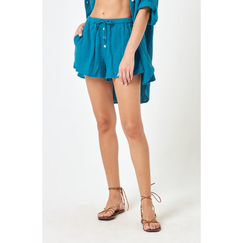 L*space Lspace Skipper Cotton Gauze Cover-up Shorts