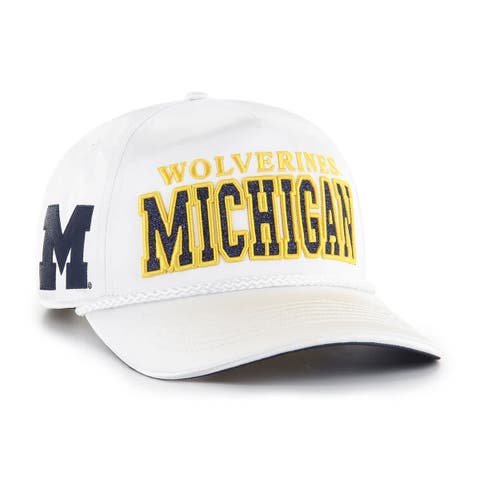 Women's '47 White Michigan Wolverines Outspoken Hitch Adjustable Hat