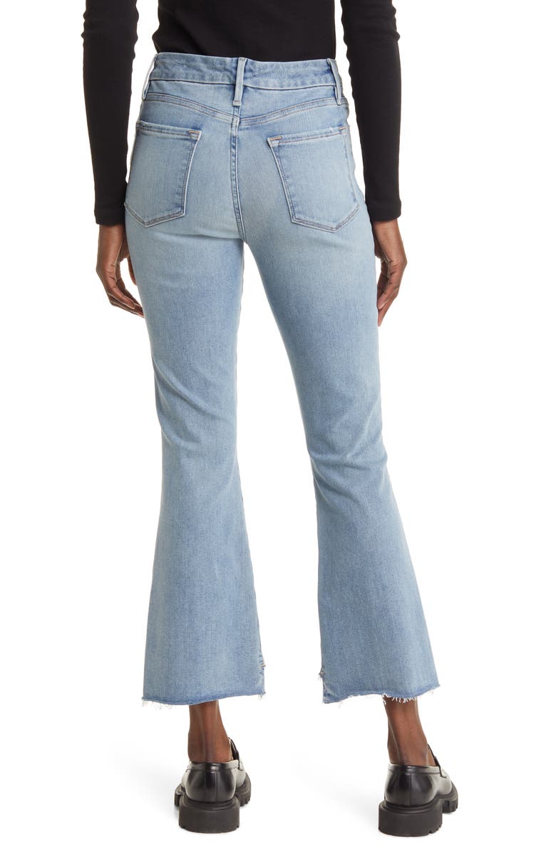 FRAME Le Crop Mini Bootcut Stagger Raw Hem Jeans, Alternate, color, 