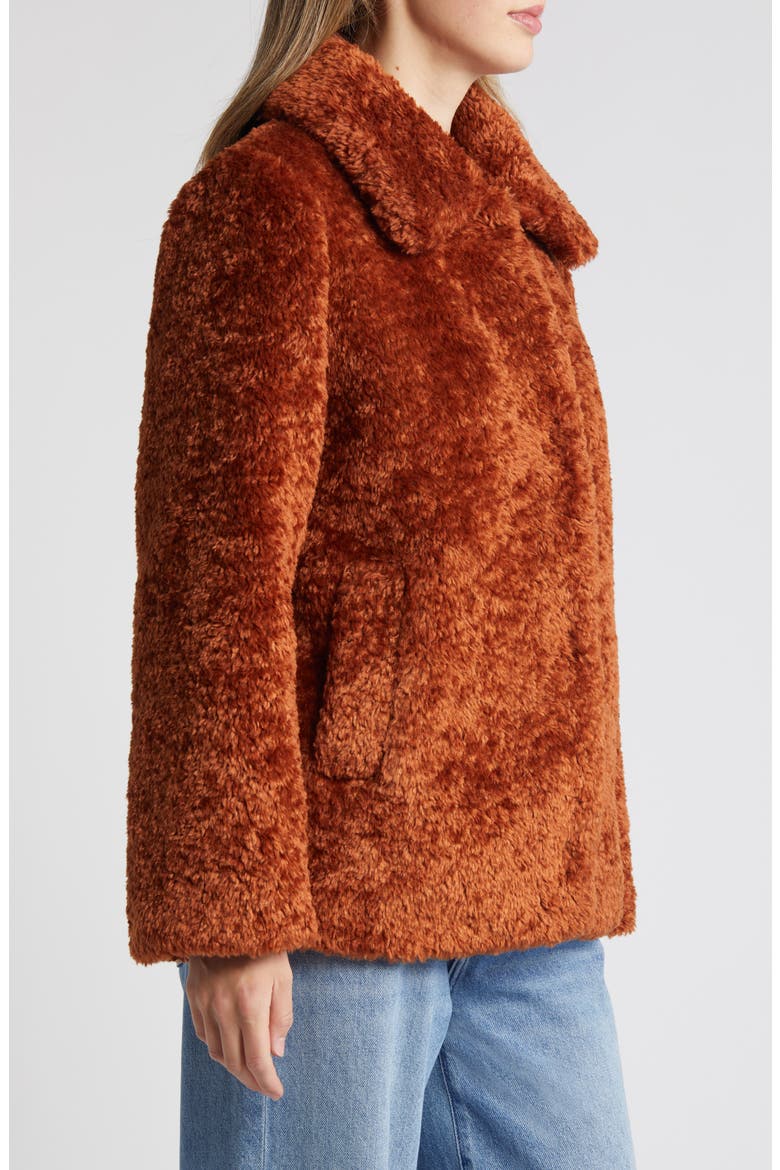 Butter Teddy Jacket, Alternate, color, COGNAC