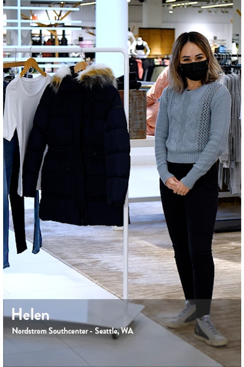 Water Repellent Parka with Removable Faux Fur Trim video