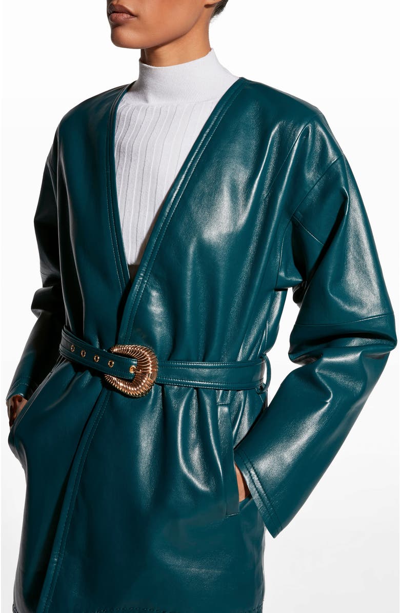 AS by DF Jasper Recycled Leather Coat, Alternate, color, Fuel