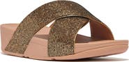 FitFlop Lulu Glitterball Platform Wedge Slide Sandal