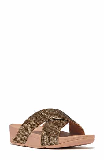 Lulu Glitterball Platform Wedge Slide Sandal